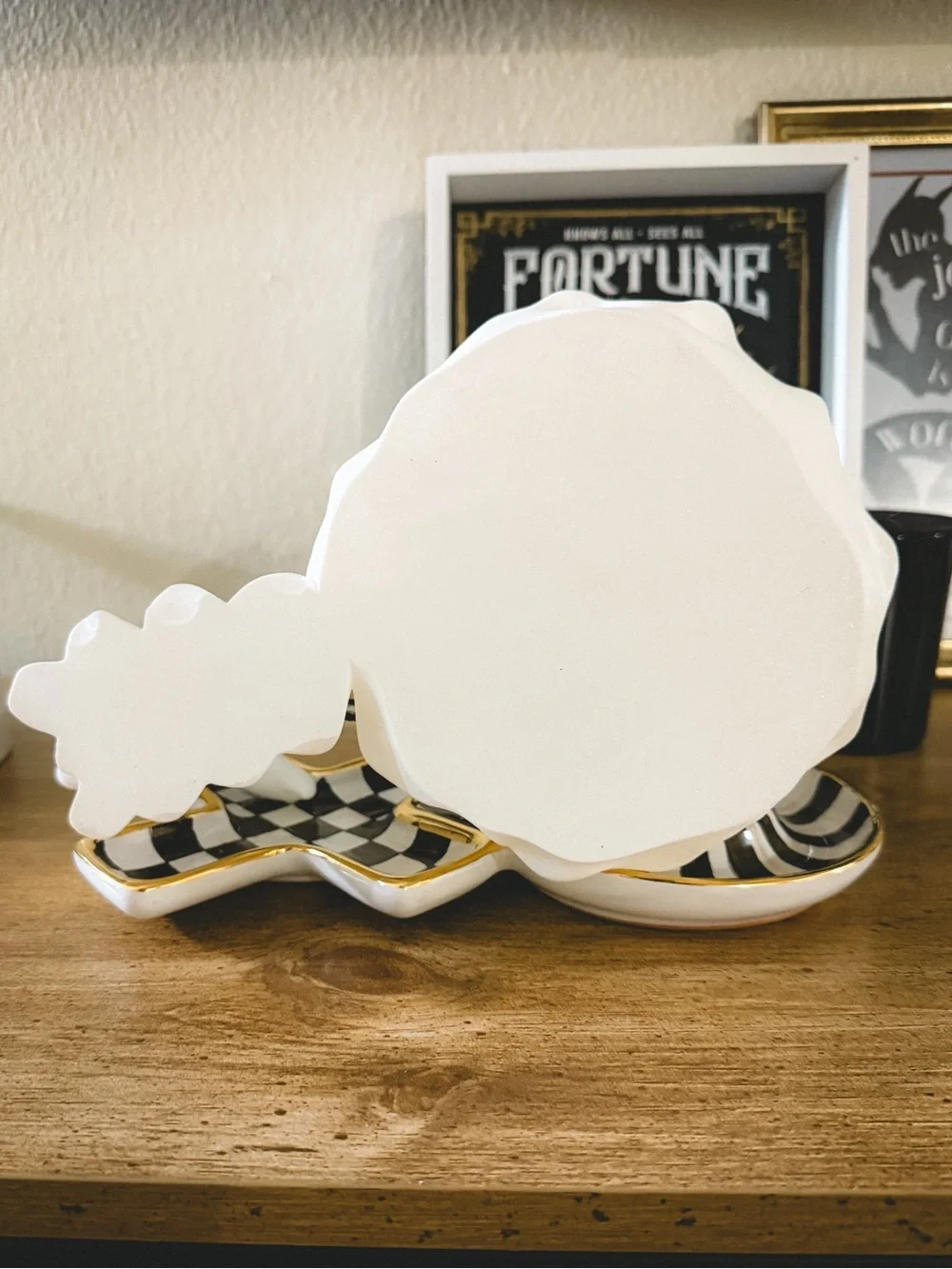 Hand Painted 3D Printed Ghost Walking Dog Halloween Decor